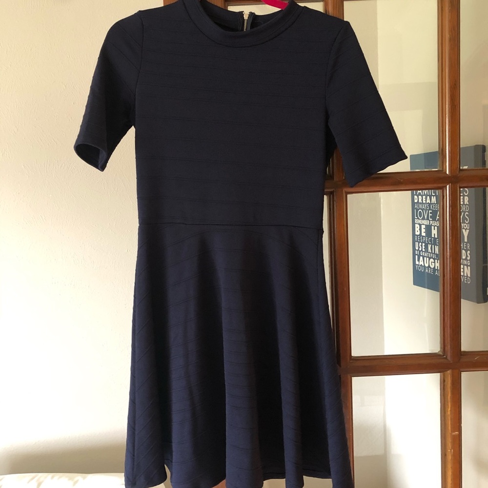Navy skater dress